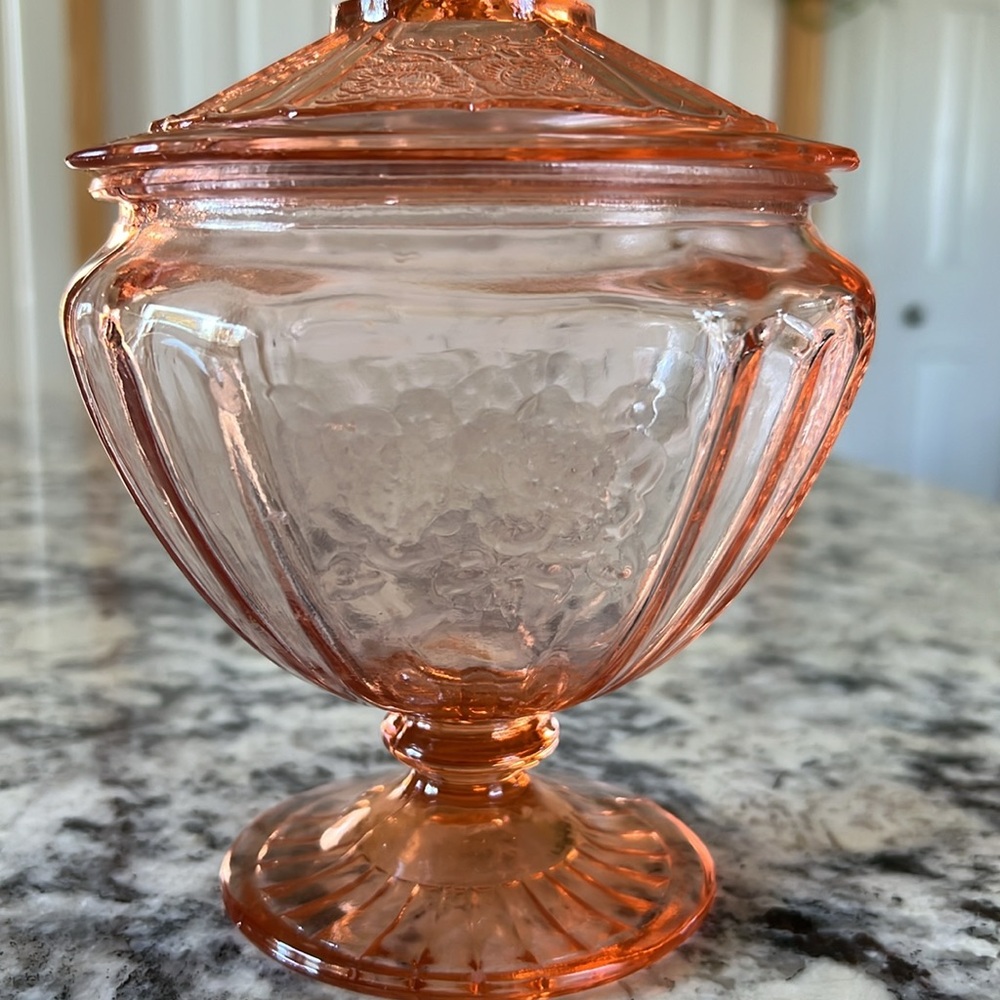 Vintage Depression Glass Mayfair Candy Dish - Picture 8 of 12